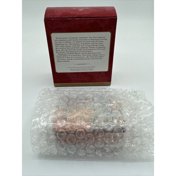 2000 Hallmark Keepsake Hopalong Cassidy Ornament Tin Lunch Box W/thermos 2pc Set - Picture 4 of 12